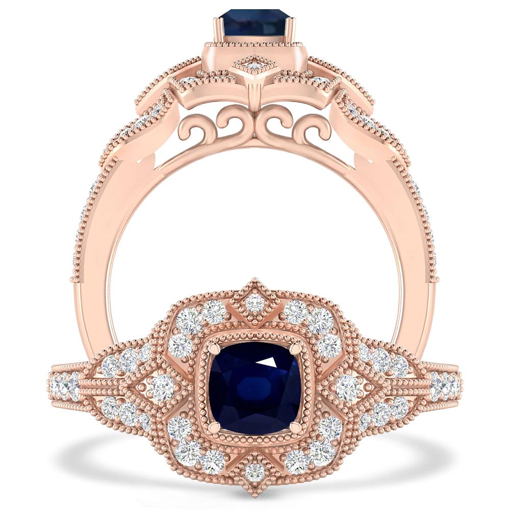 Rose Gold - Sapphire