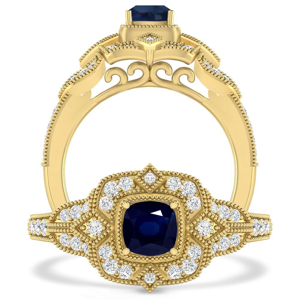 Yellow Gold - Sapphire