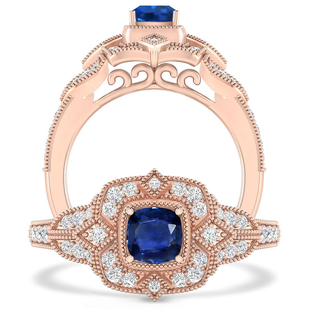 Rose Gold - Sapphire