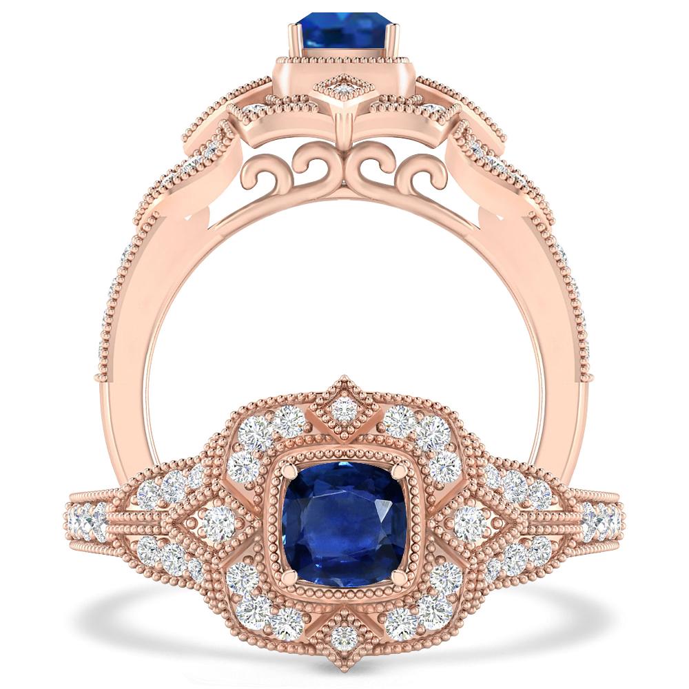 Rose Gold - Sapphire