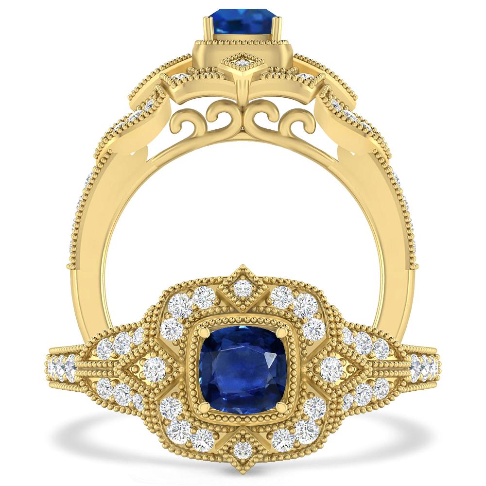 Yellow Gold - Sapphire