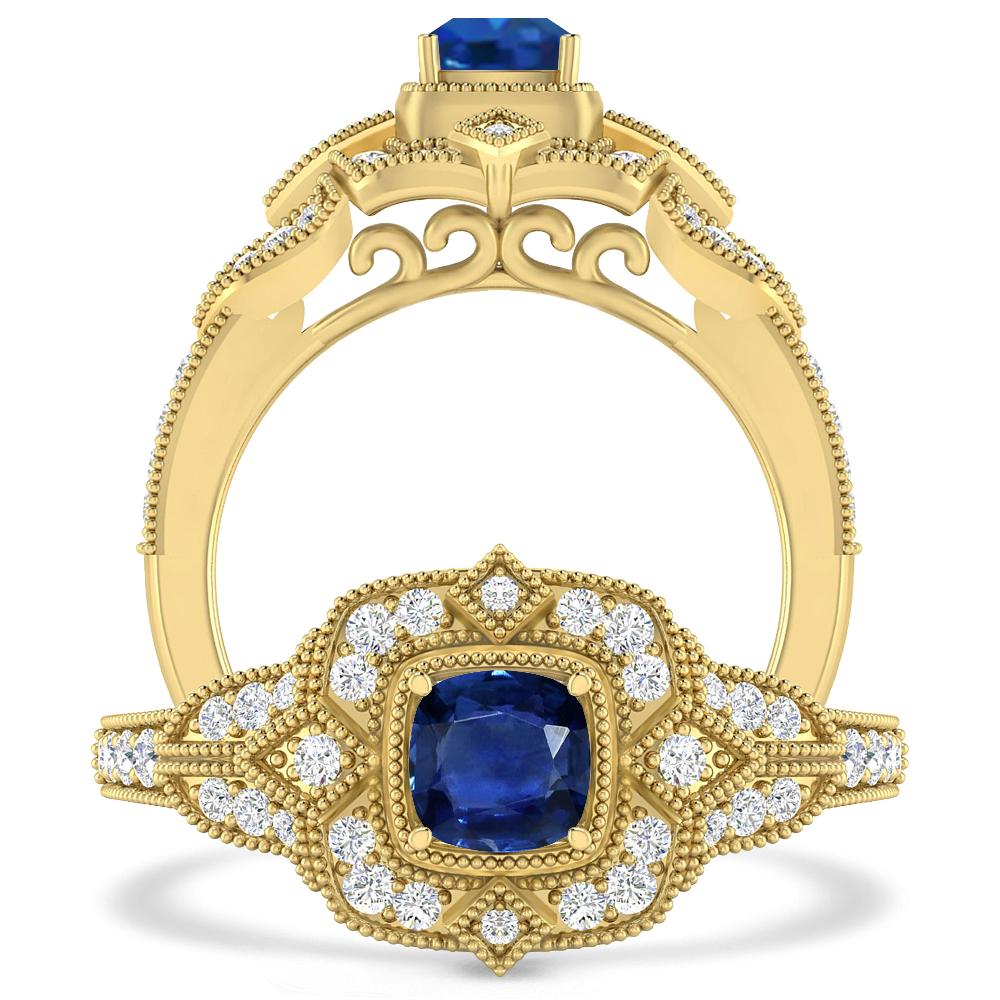 Yellow Gold - Sapphire