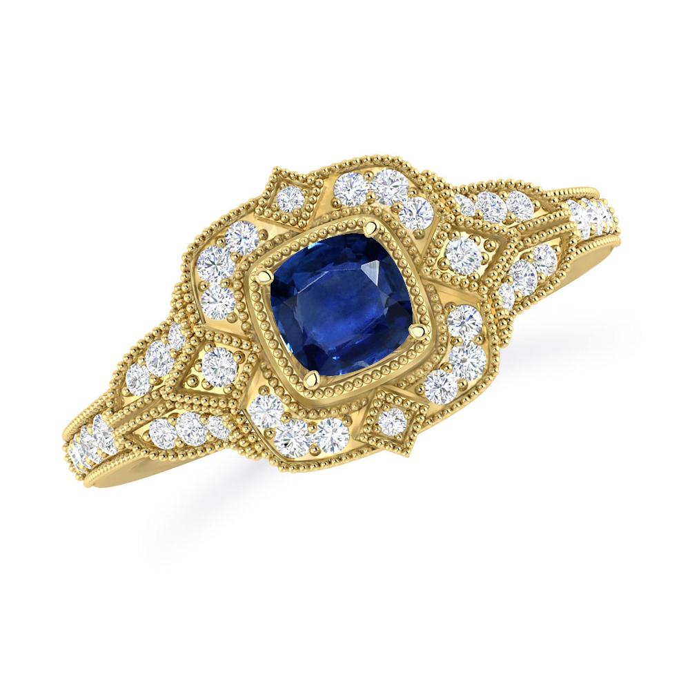 Yellow Gold - Sapphire