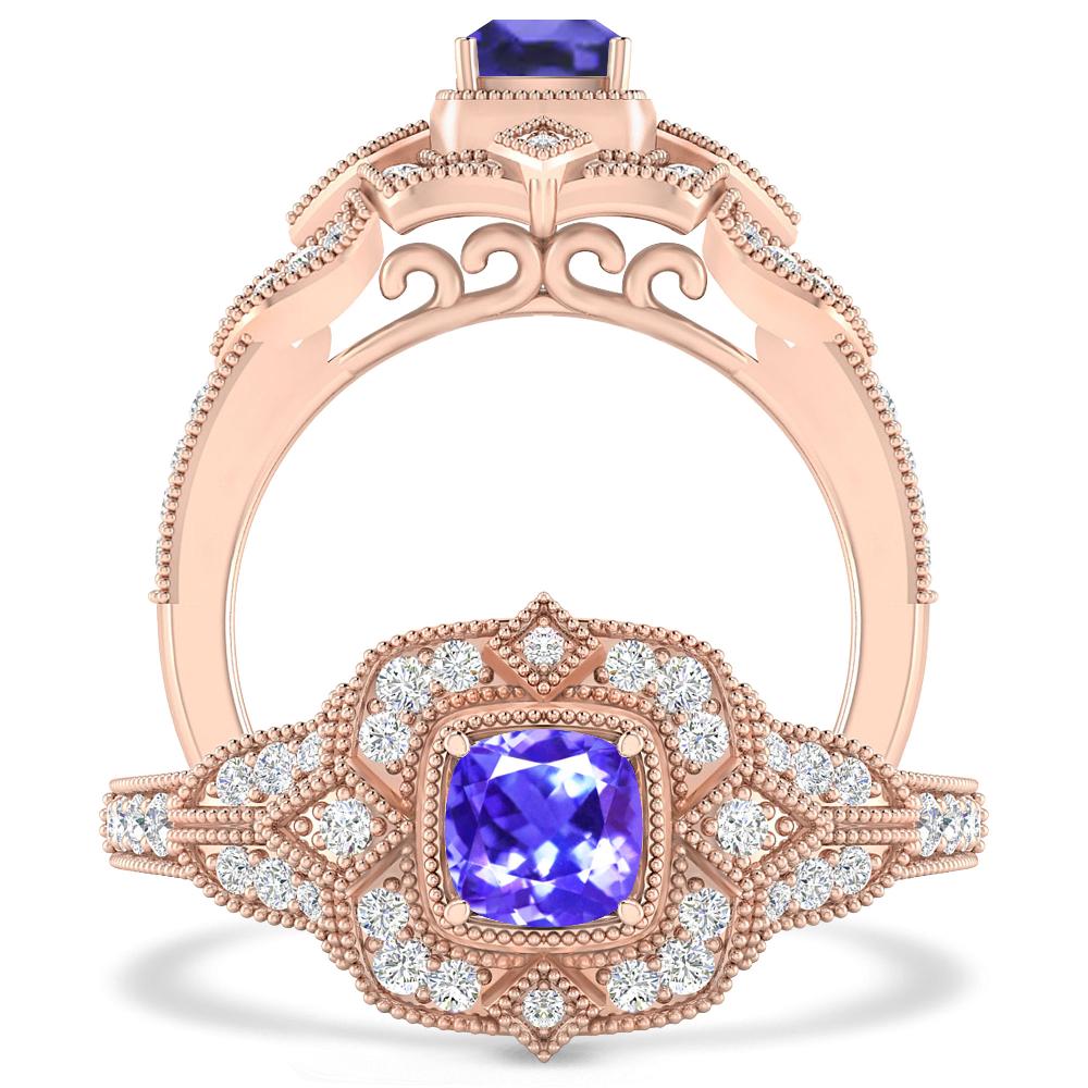 Rose Gold - Tanzanite