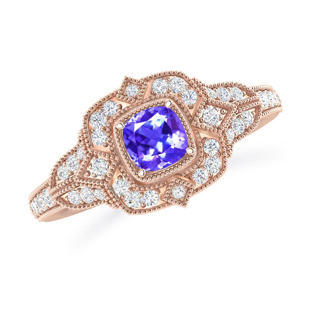 Rose Gold - Tanzanite