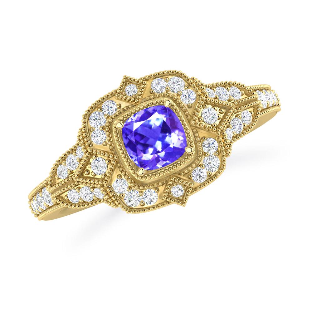 Yellow Gold - Tanzanite