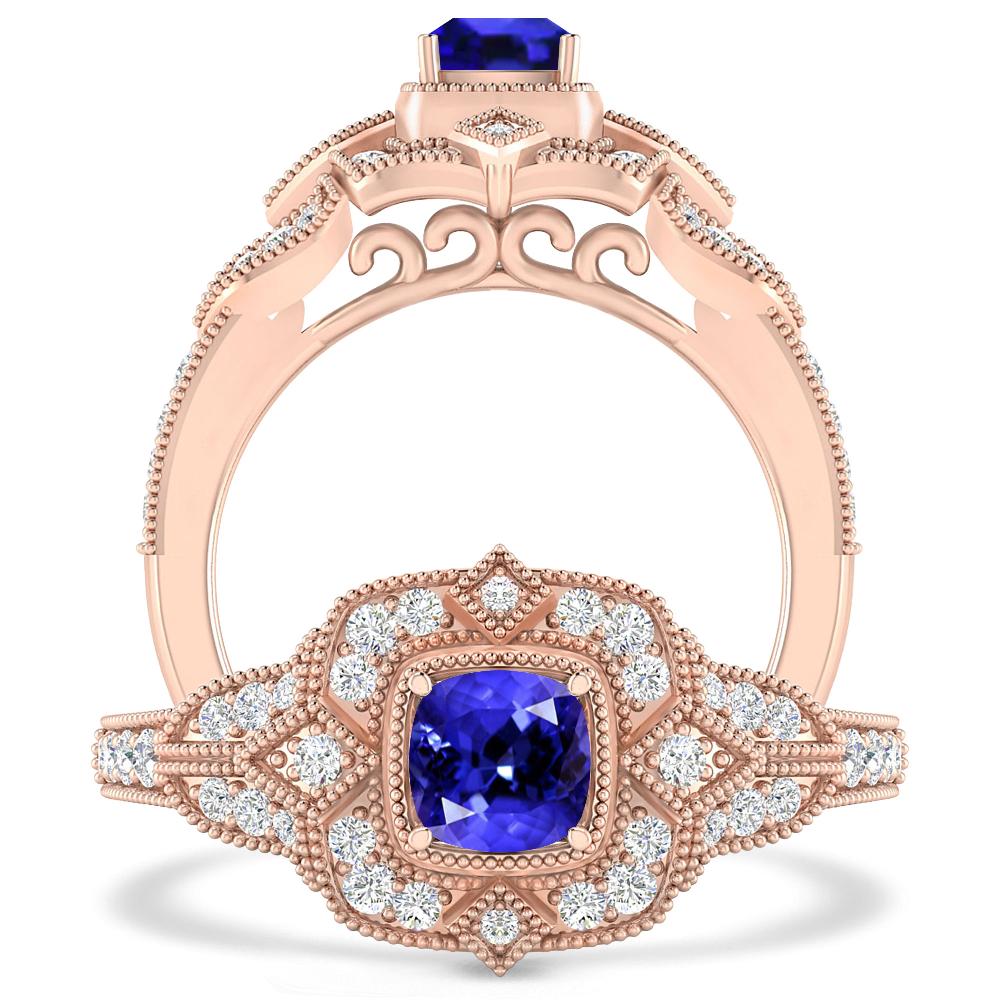 Rose Gold - Tanzanite