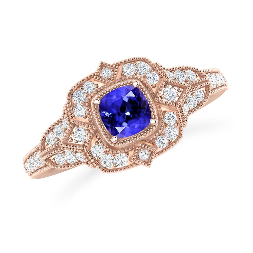 Rose Gold - Tanzanite