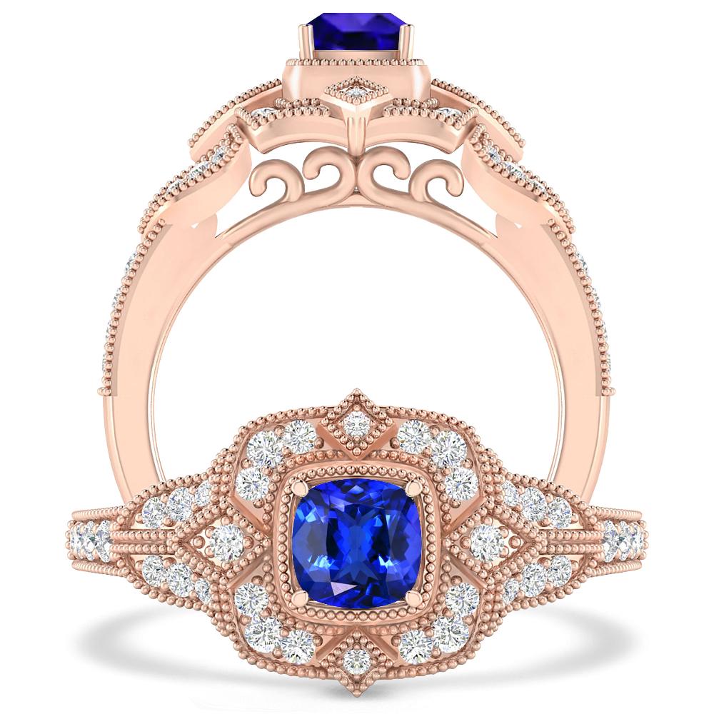 Rose Gold - Tanzanite