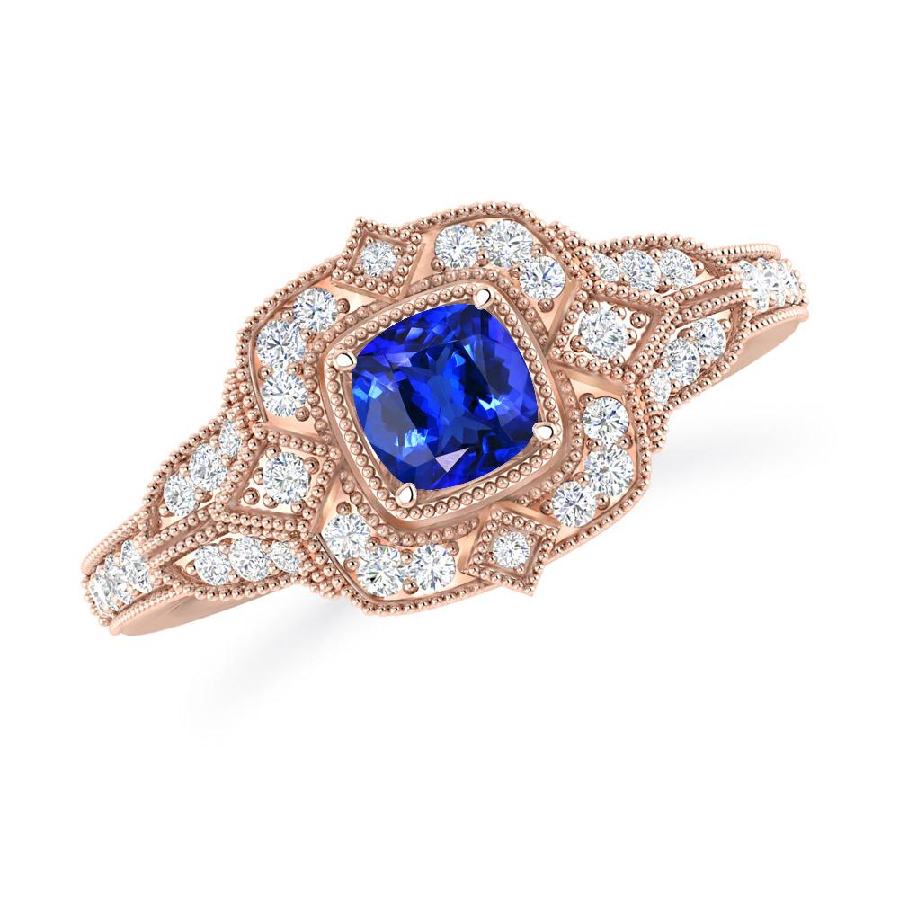 Rose Gold - Tanzanite