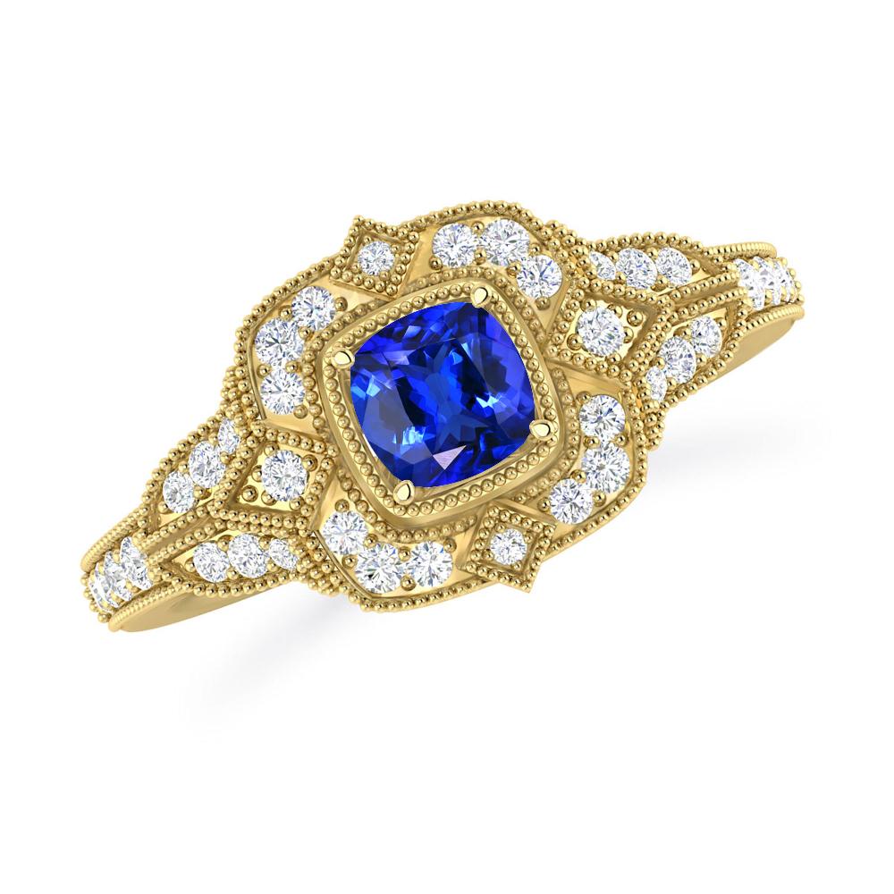 Yellow Gold - Tanzanite