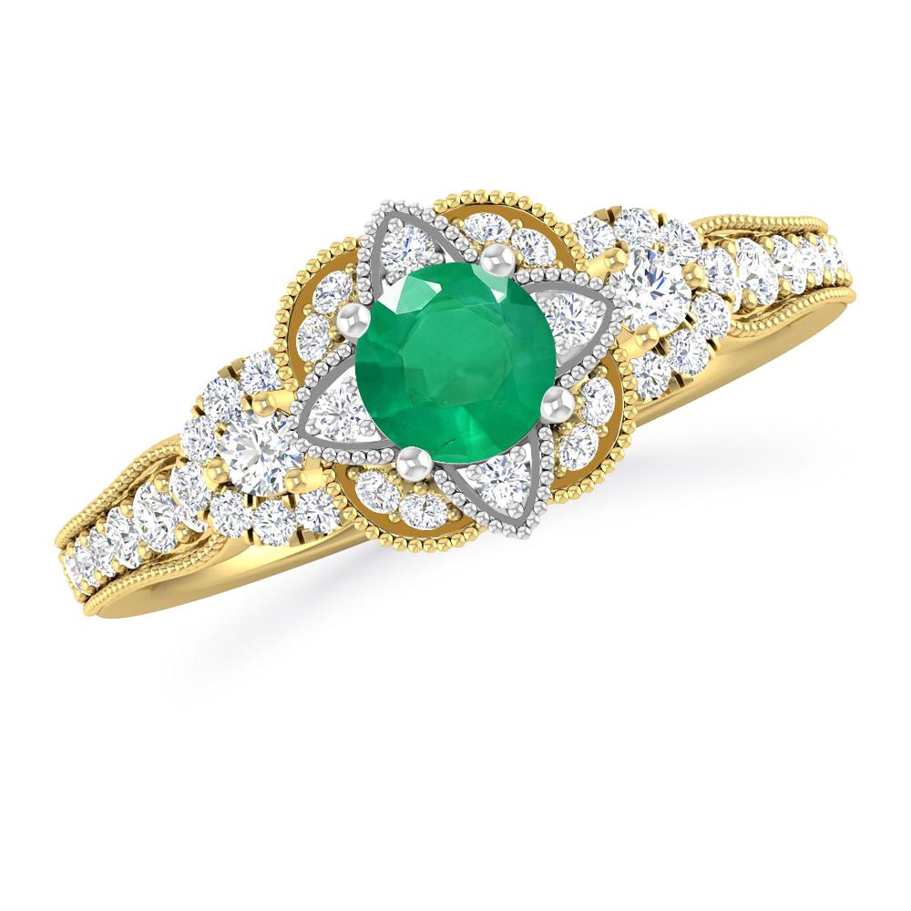 Yellow Gold - Emerald