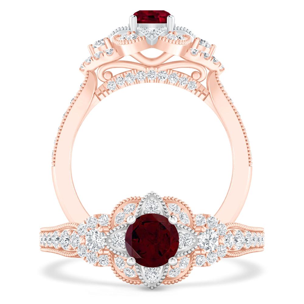 Rose Gold - Garnet