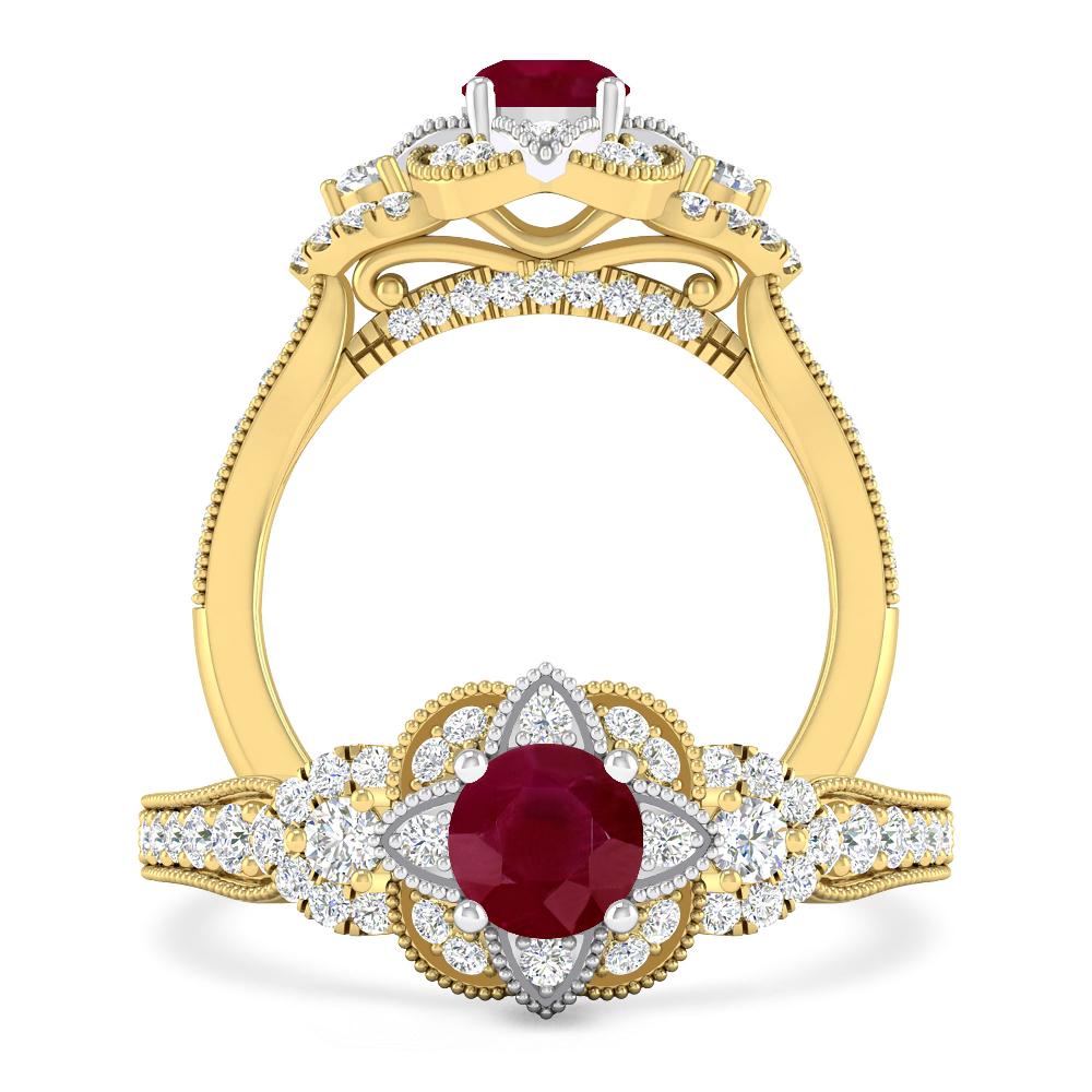 Yellow Gold - Ruby