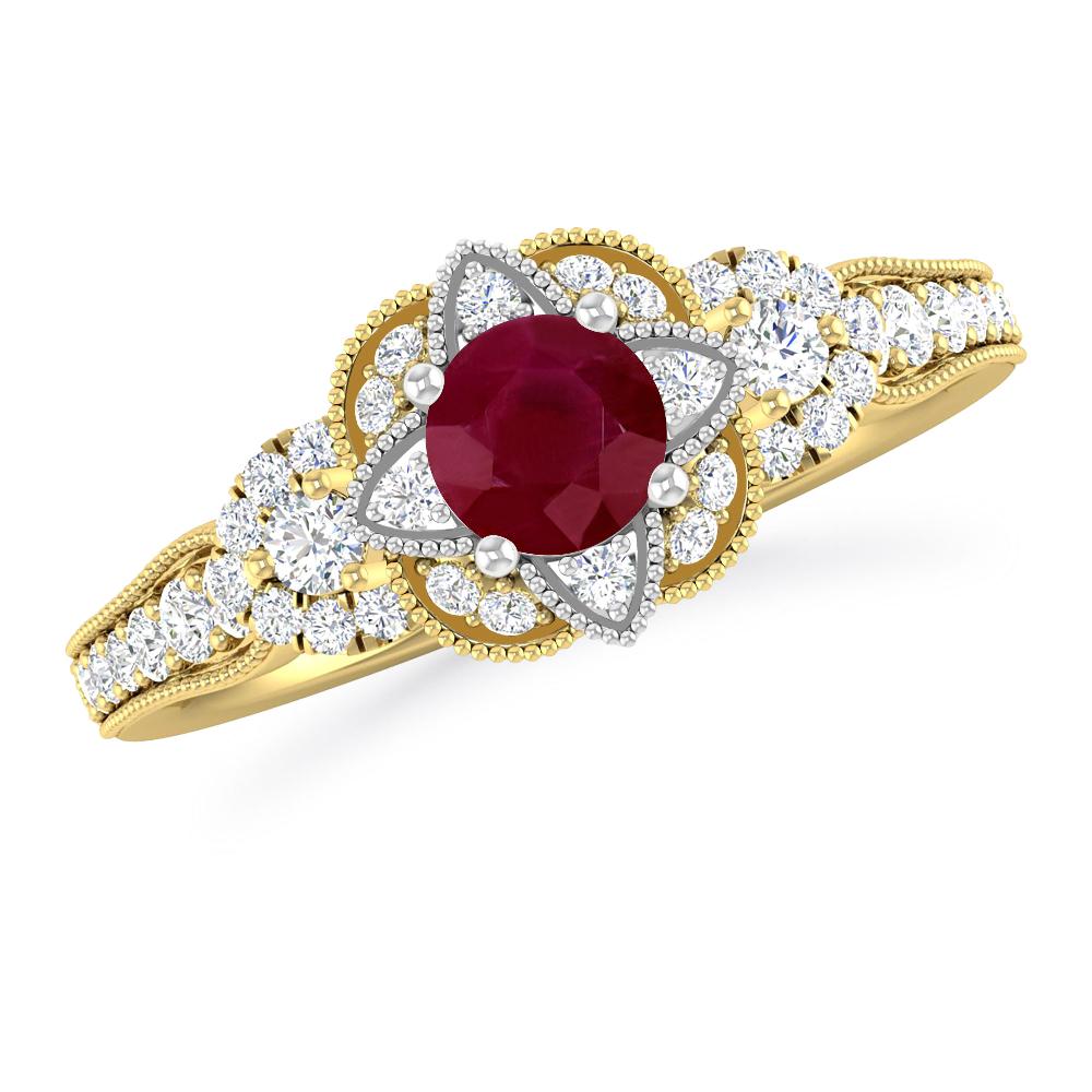 Yellow Gold - Ruby