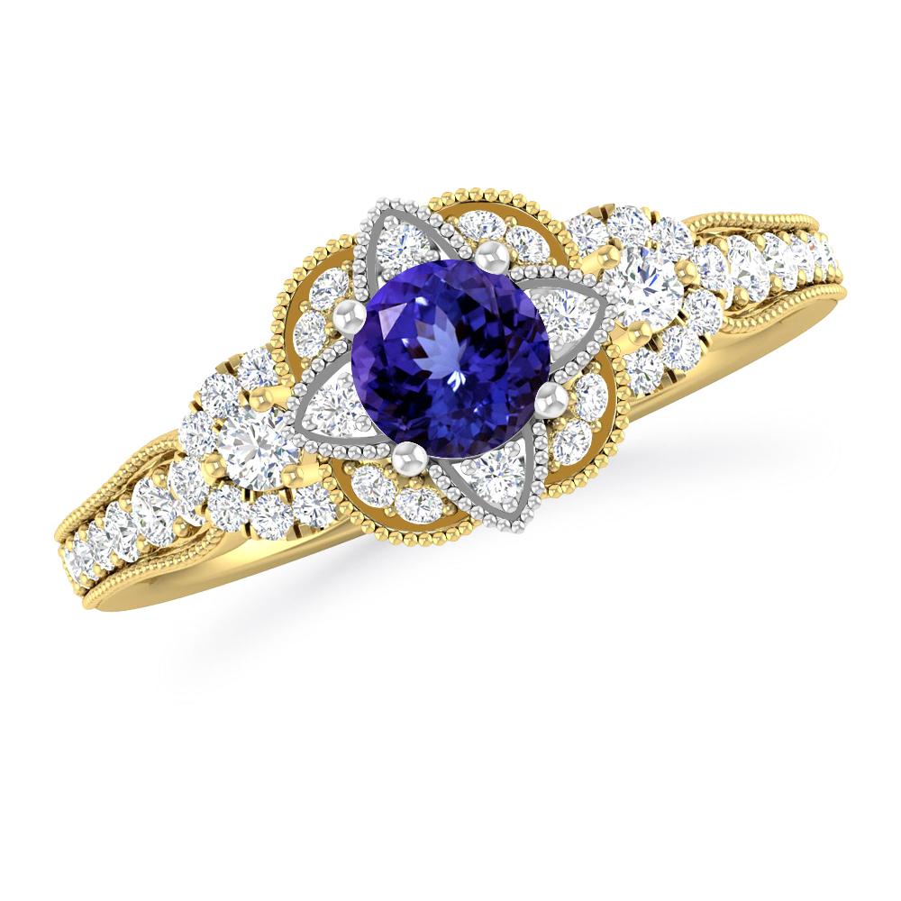 Yellow Gold - Tanzanite