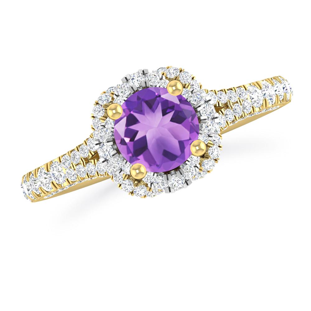 Yellow Gold - Amethyst