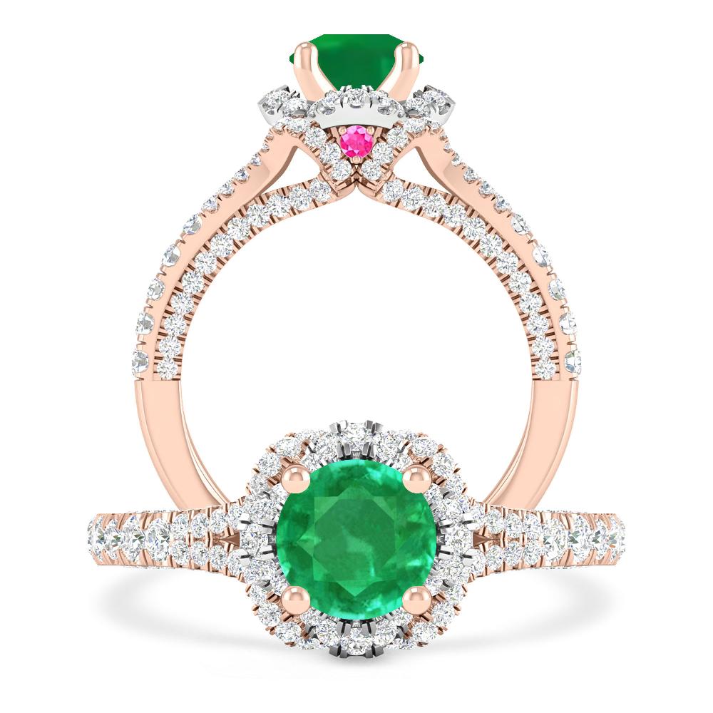 Rose Gold - Emerald