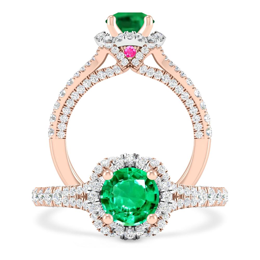 Rose Gold - Emerald