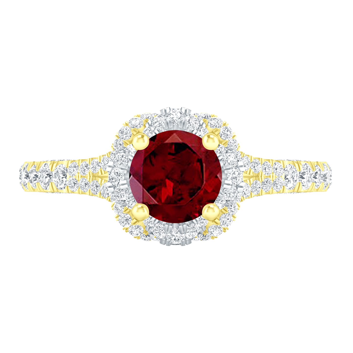 Yellow Gold - Garnet