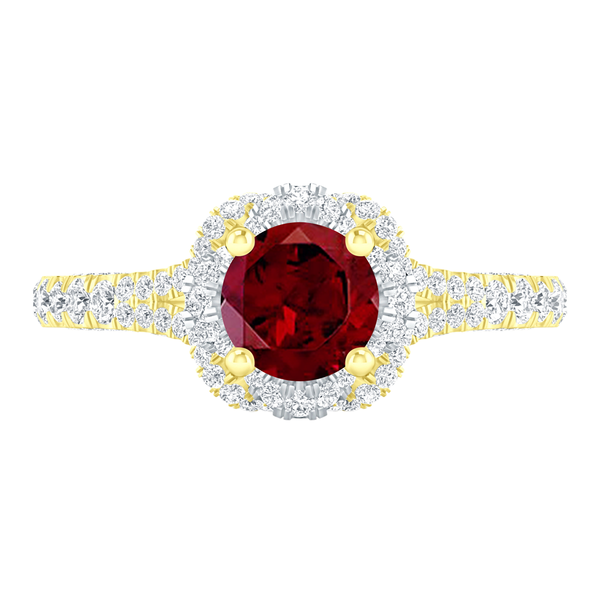 Yellow Gold - Garnet