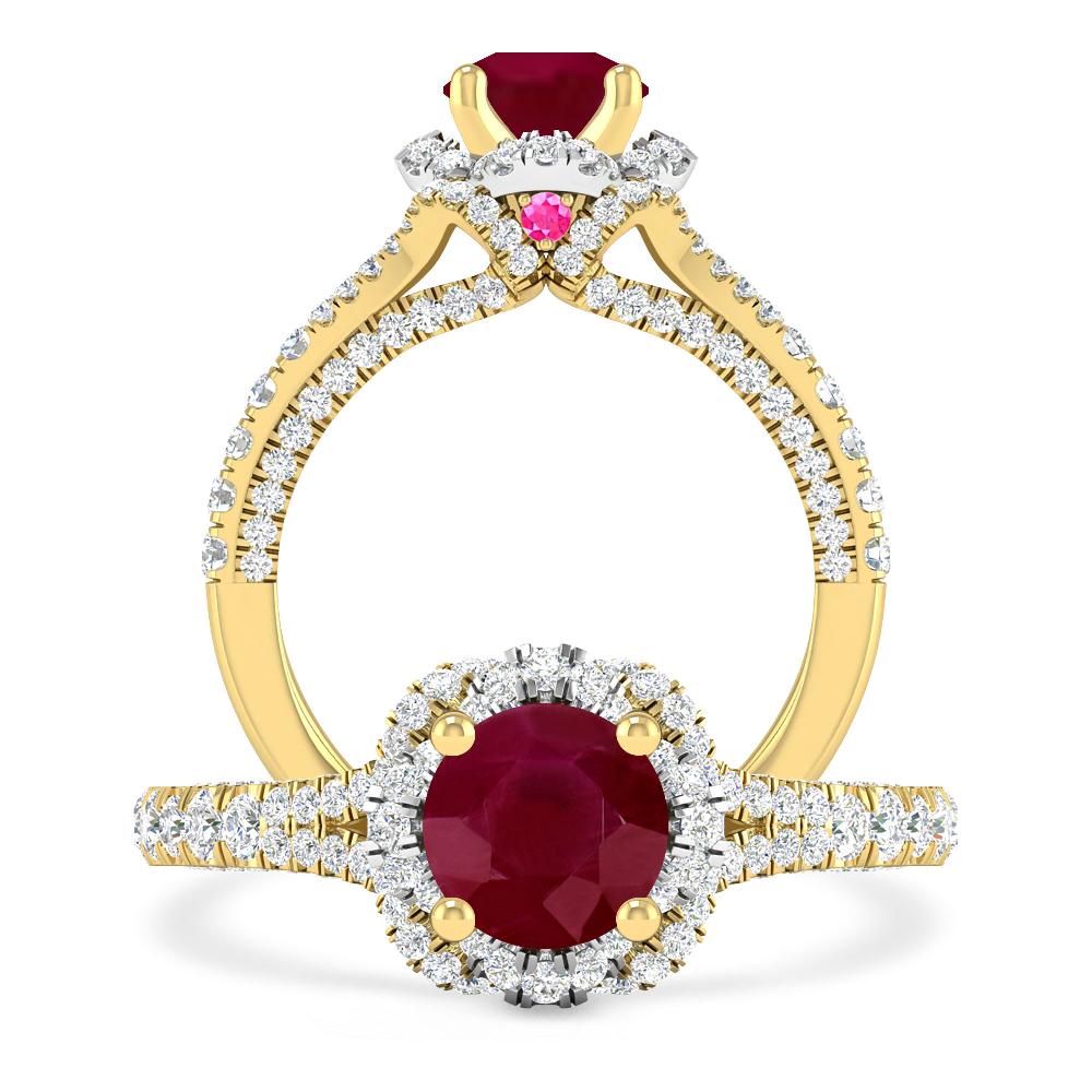 Yellow Gold - Ruby