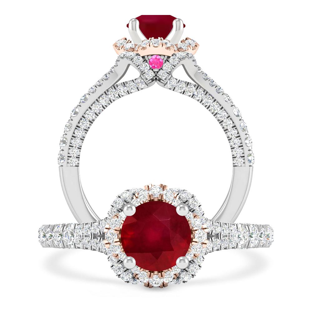 White Gold - Ruby