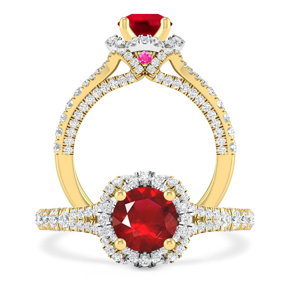 Yellow Gold - Ruby