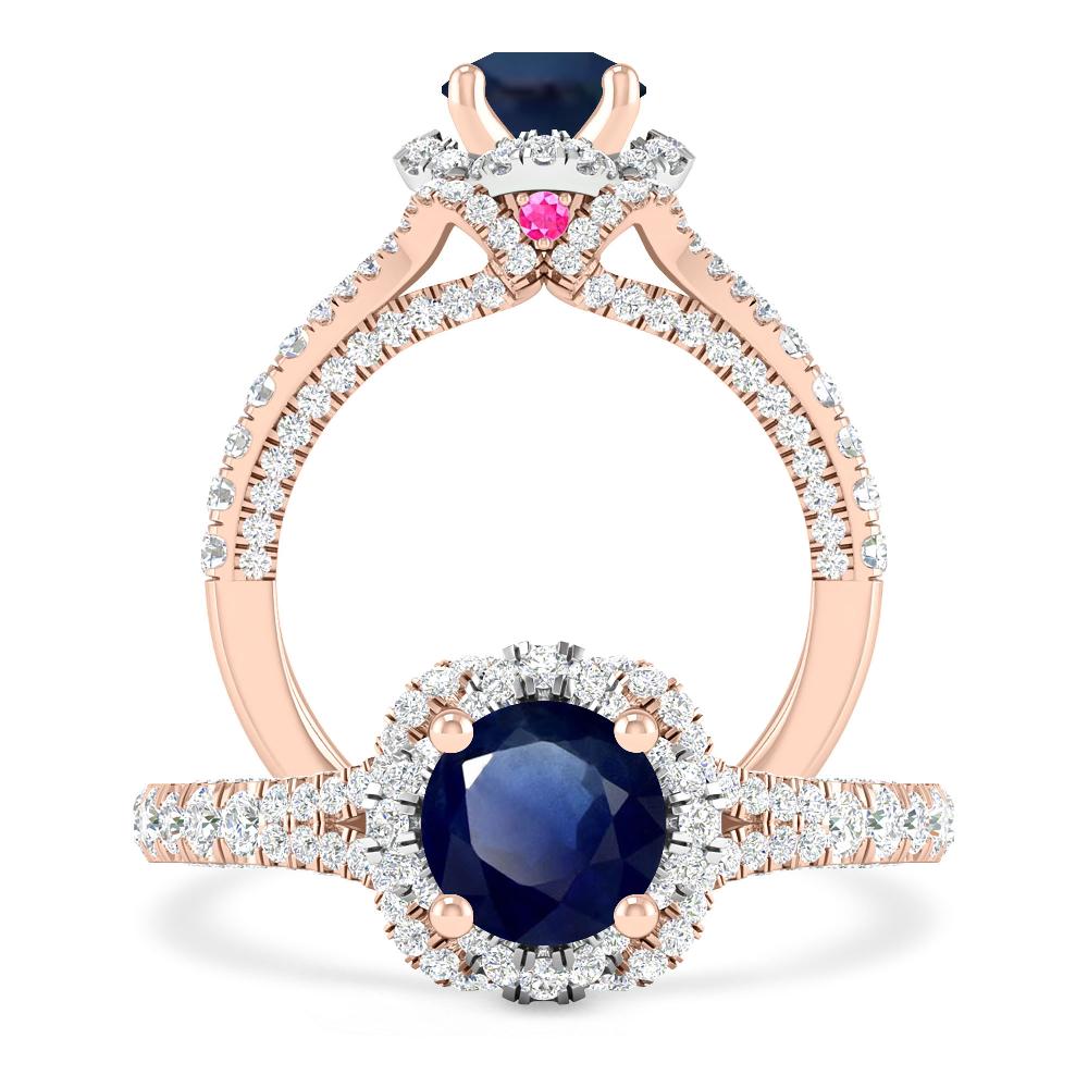 Rose Gold - Sapphire