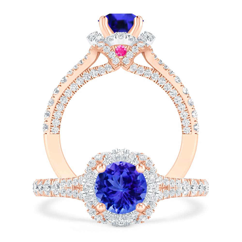 Rose Gold - Tanzanite