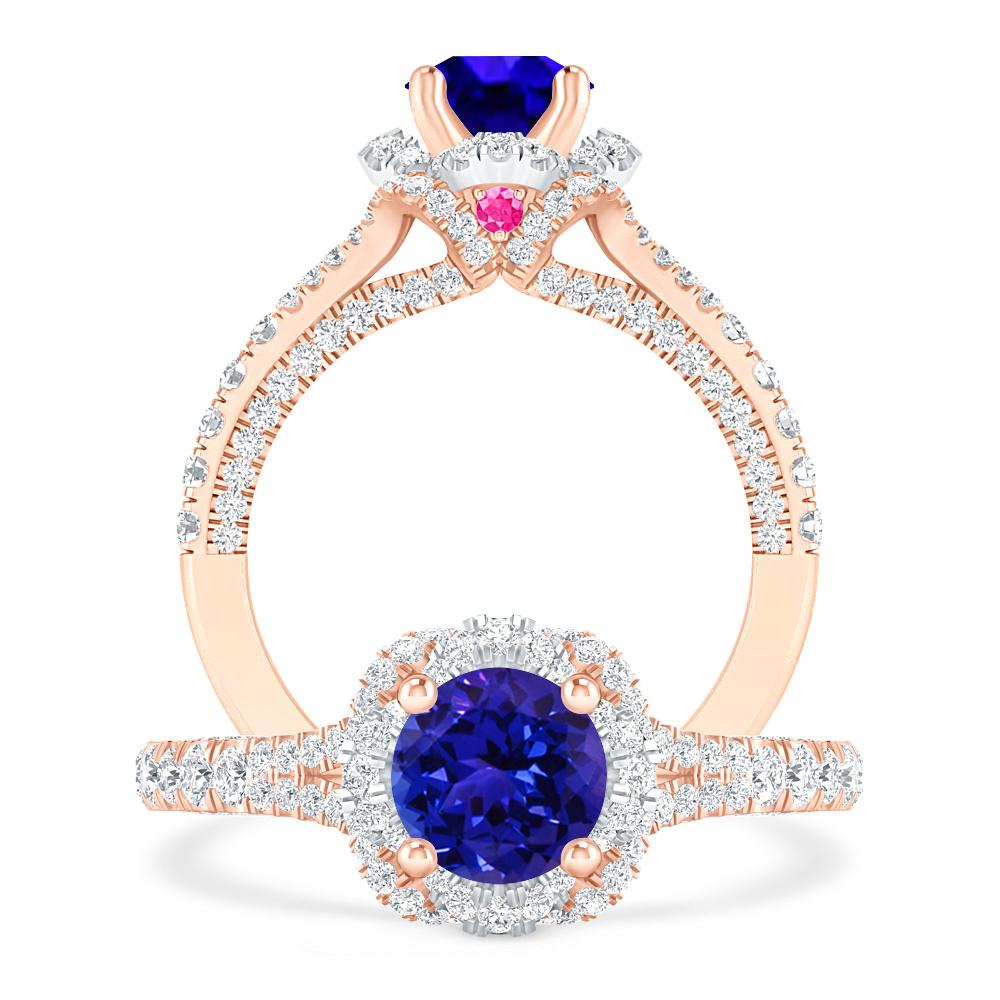 Rose Gold - Tanzanite