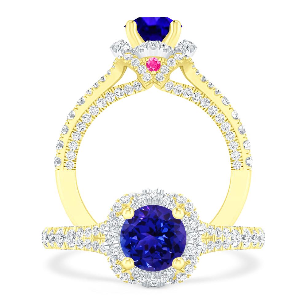 Yellow Gold - Tanzanite