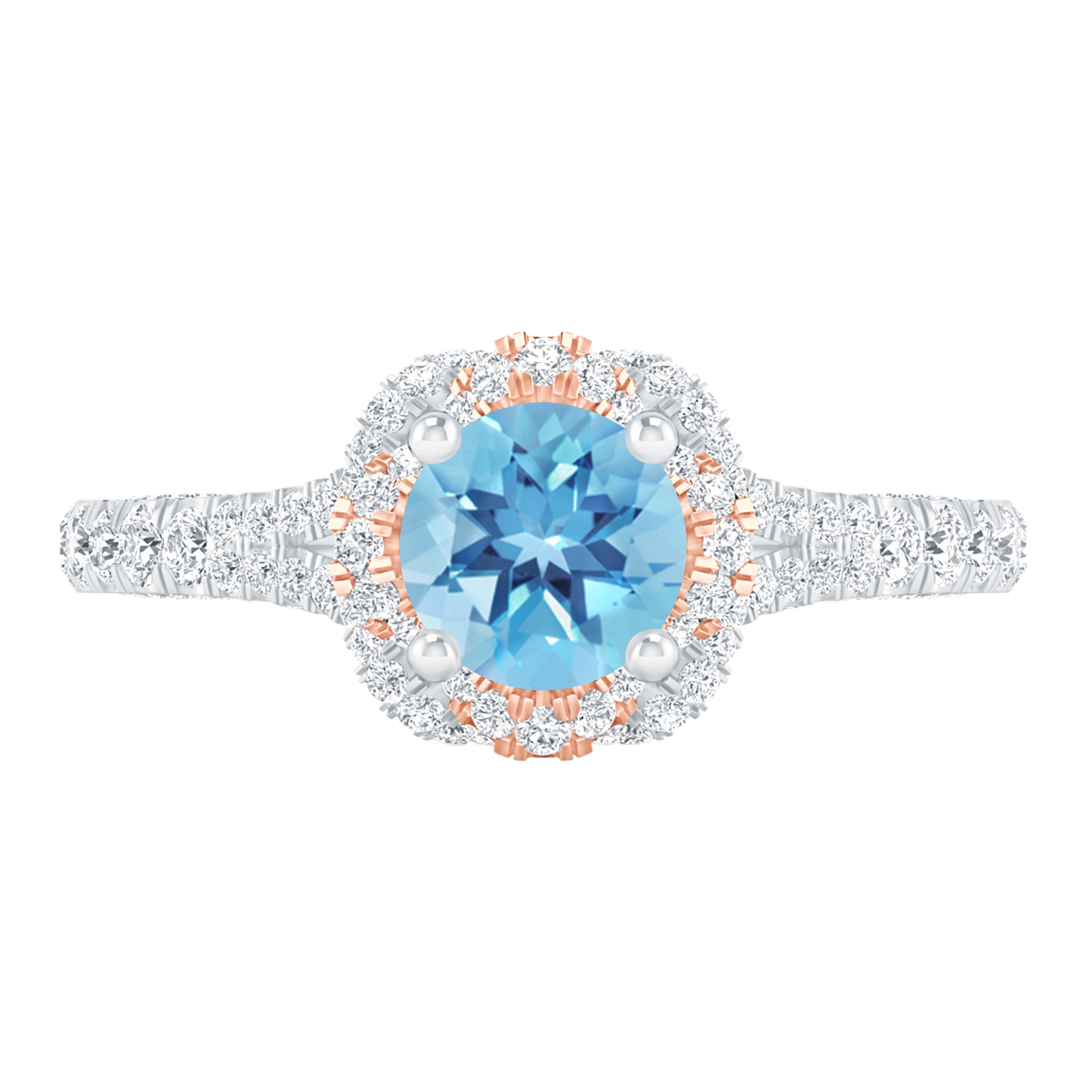 White Gold - Blue Topaz
