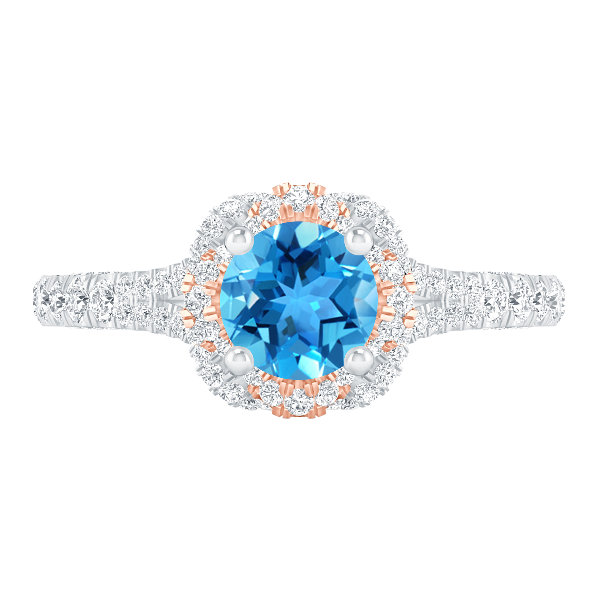 White Gold - Blue Topaz