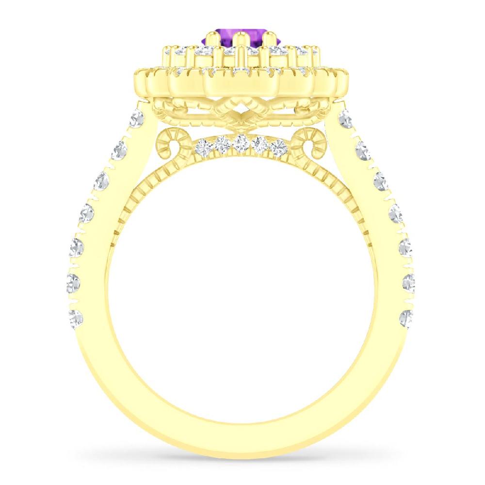 Yellow Gold - Amethyst