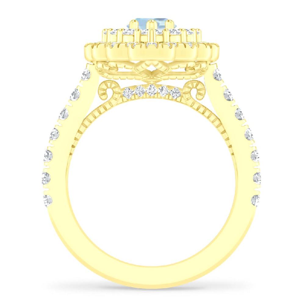 Yellow Gold - Aquamarine