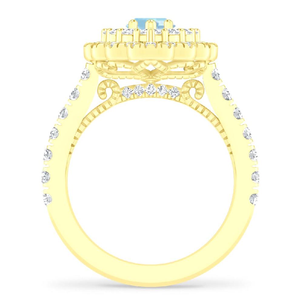 Yellow Gold - Aquamarine