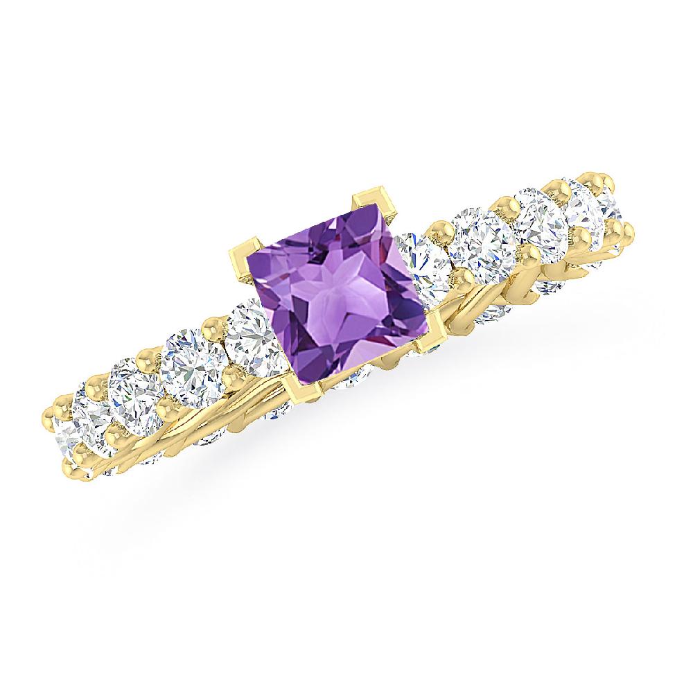 Yellow Gold - Amethyst