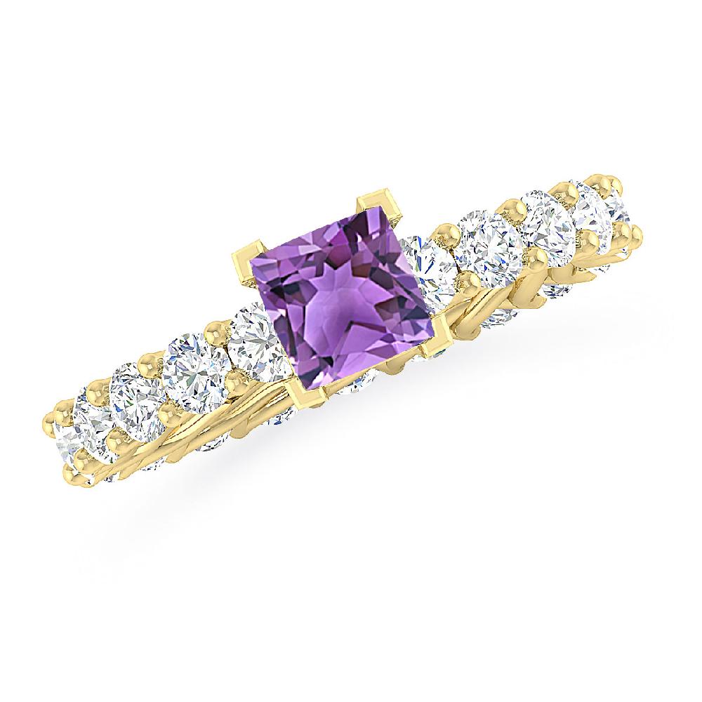 Yellow Gold - Amethyst