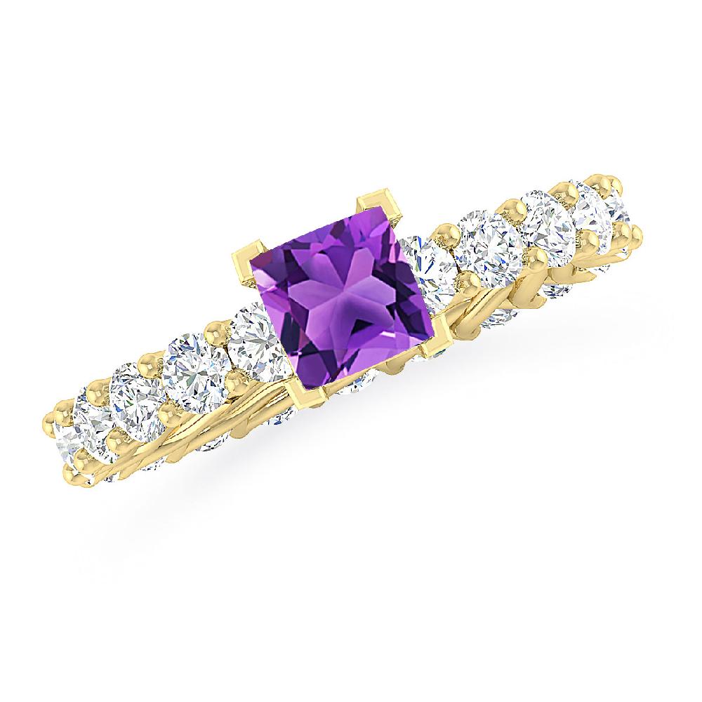 Yellow Gold - Amethyst