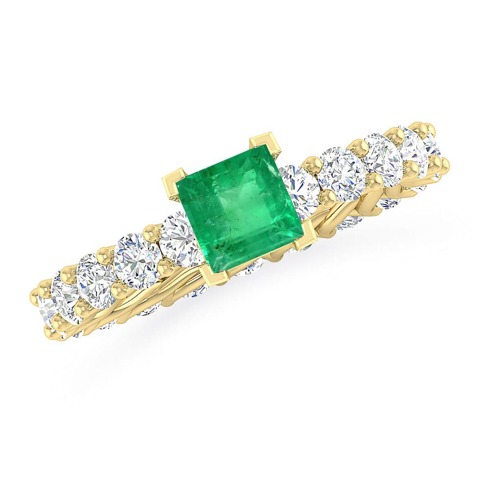 Yellow Gold - Emerald