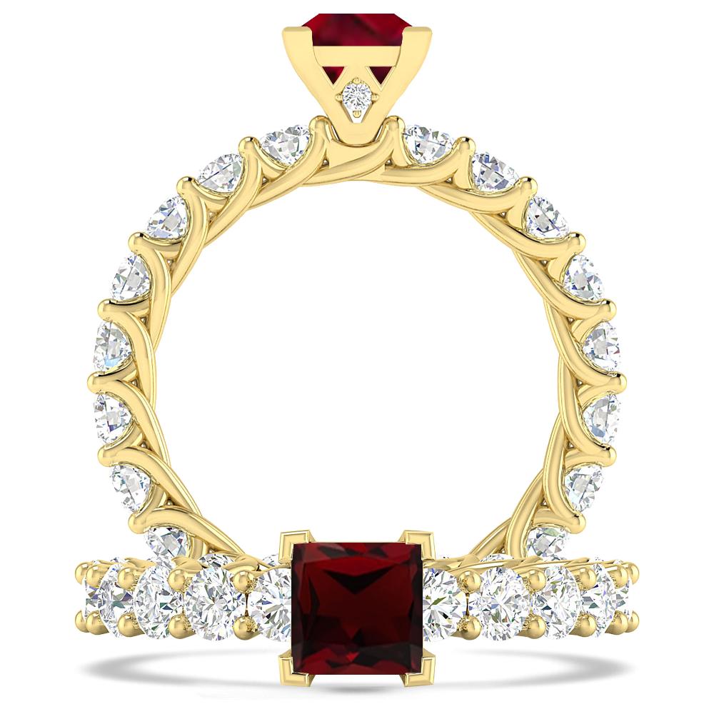 Yellow Gold - Garnet