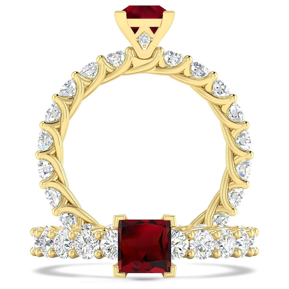 Yellow Gold - Garnet