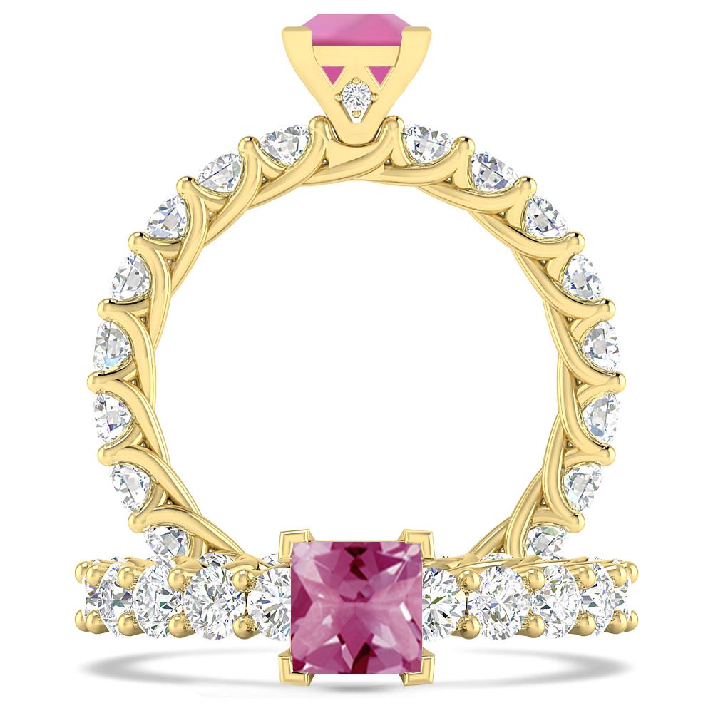 Yellow Gold - Pink Tourmaline