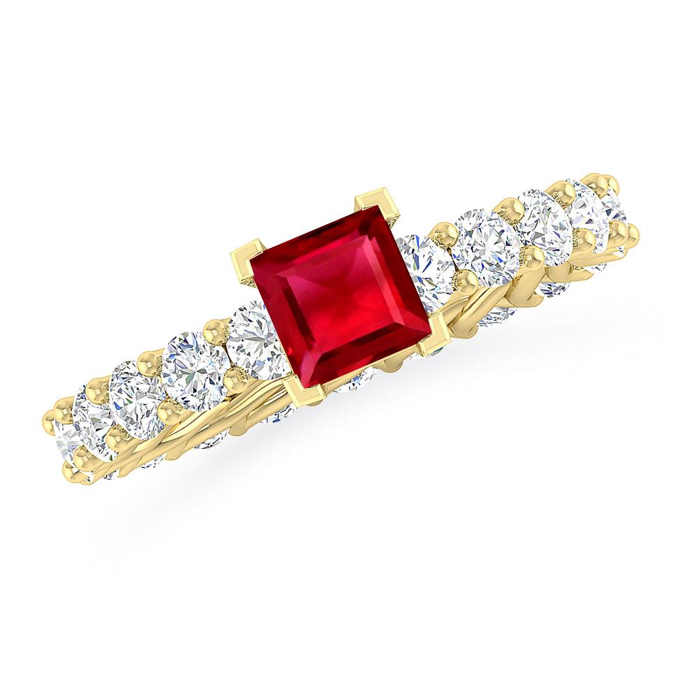 Yellow Gold - Ruby