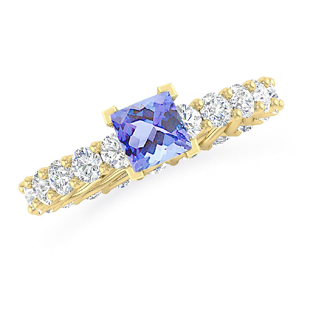 Yellow Gold - Tanzanite