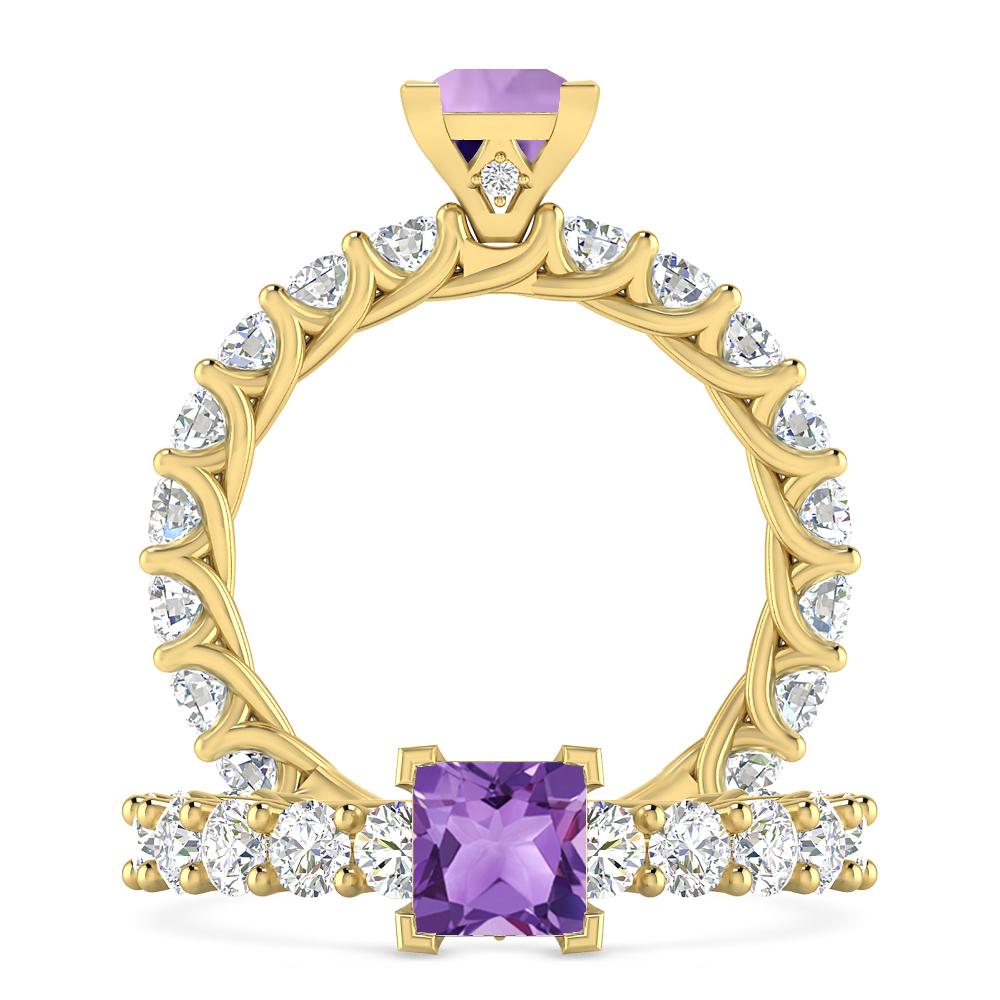 Yellow Gold - Amethyst