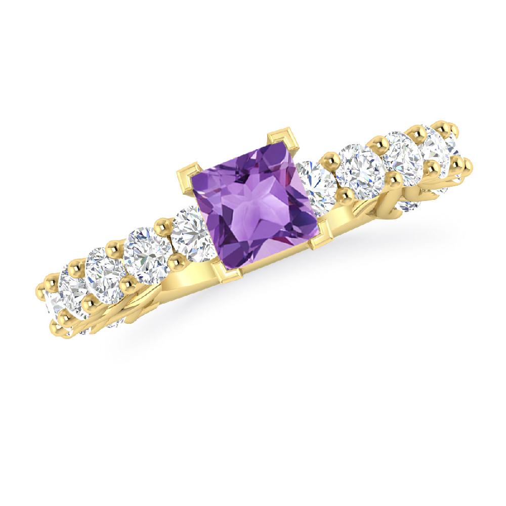 Yellow Gold - Amethyst