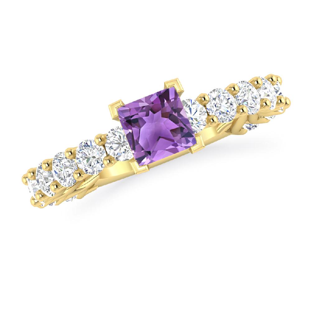 Yellow Gold - Amethyst