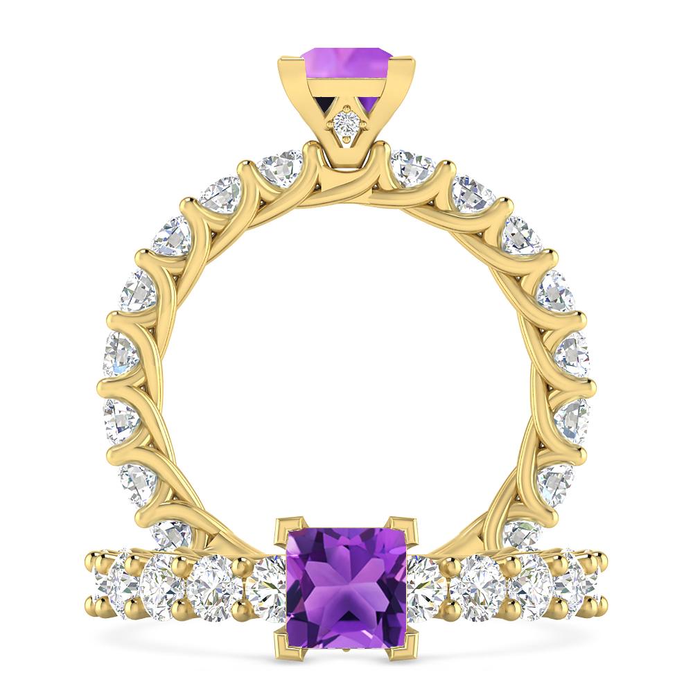 Yellow Gold - Amethyst